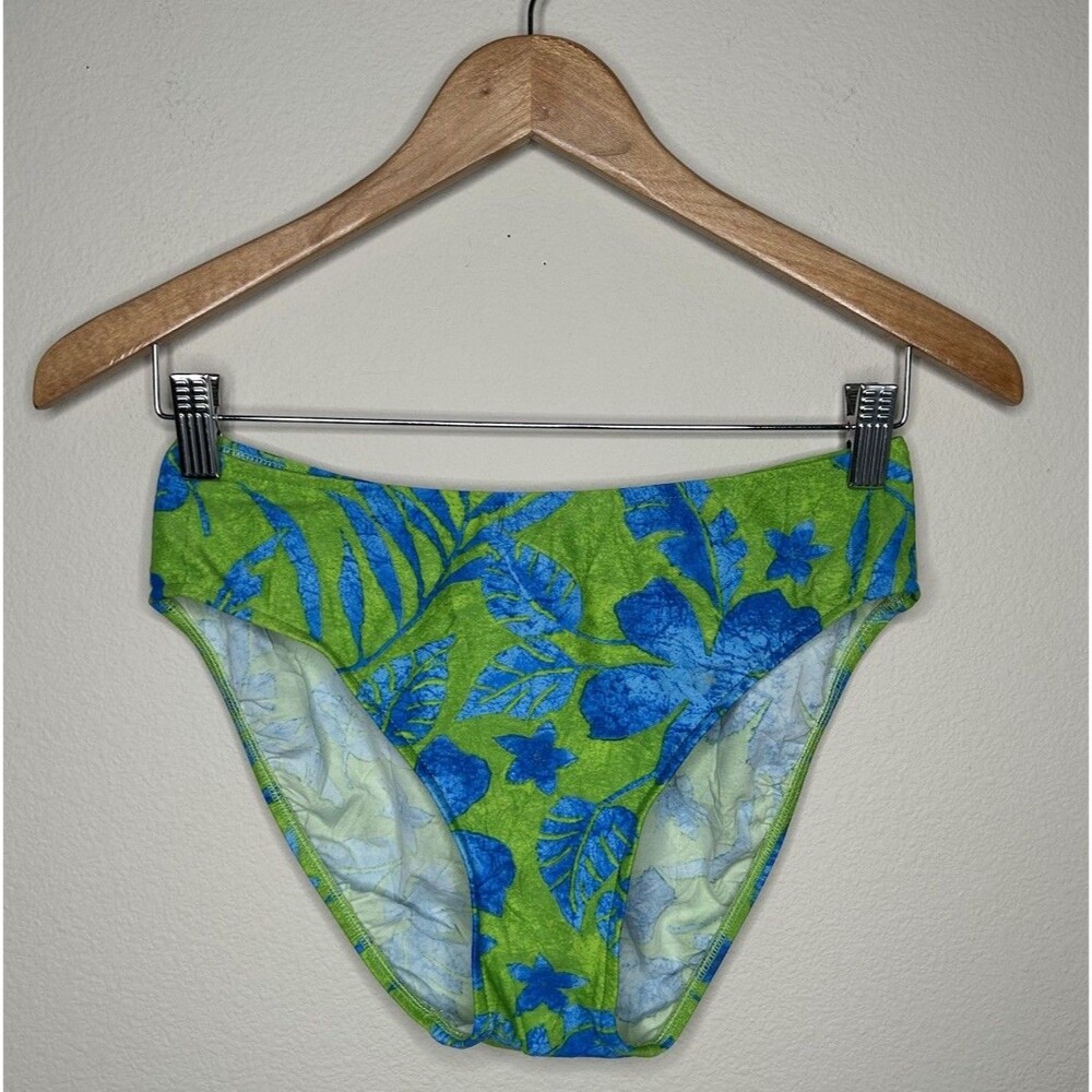 Jams World Womens Size XL Lanikai Hawaiian Tropical High Rise Bikini Bottoms